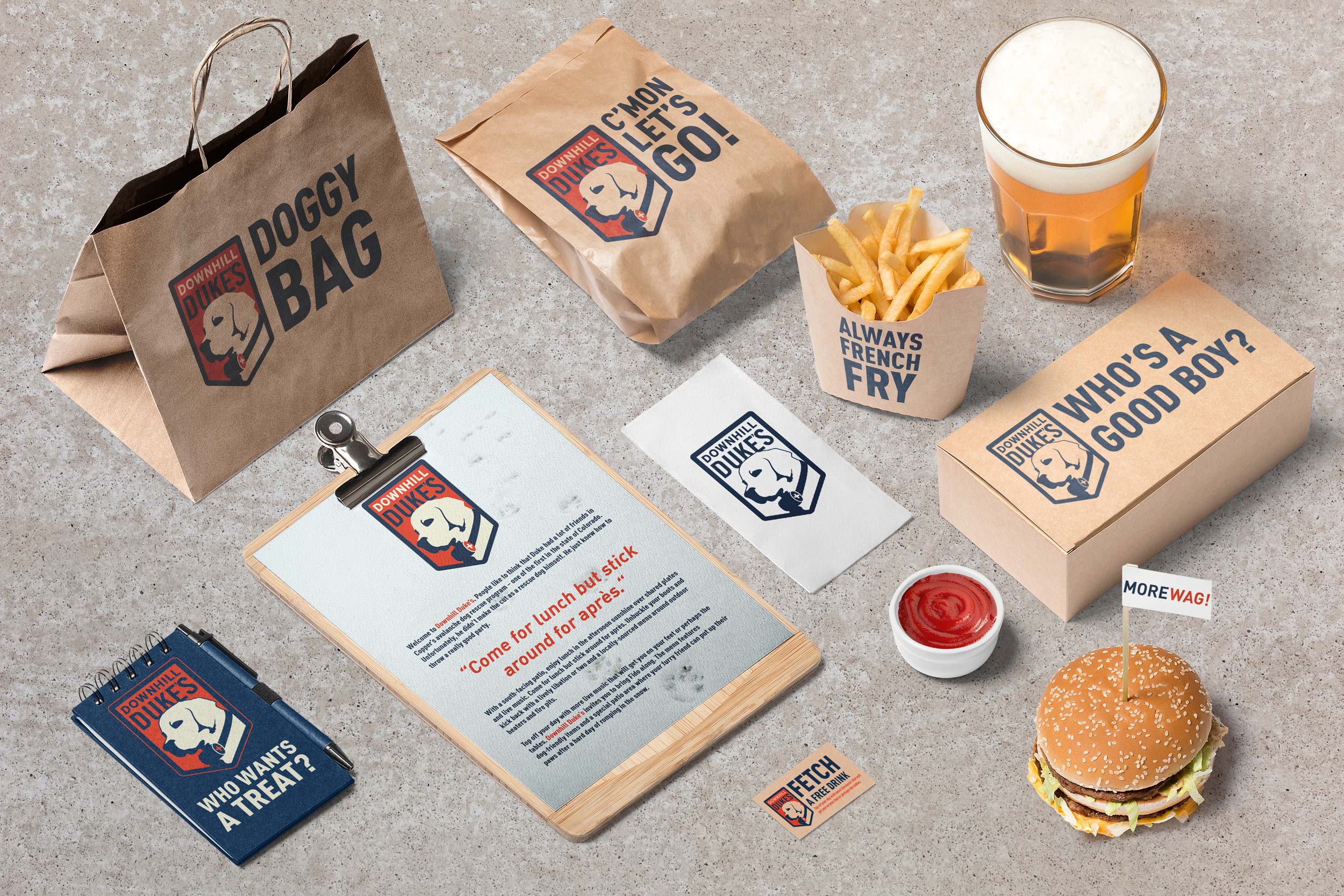 Downhill Duke's brand mockups